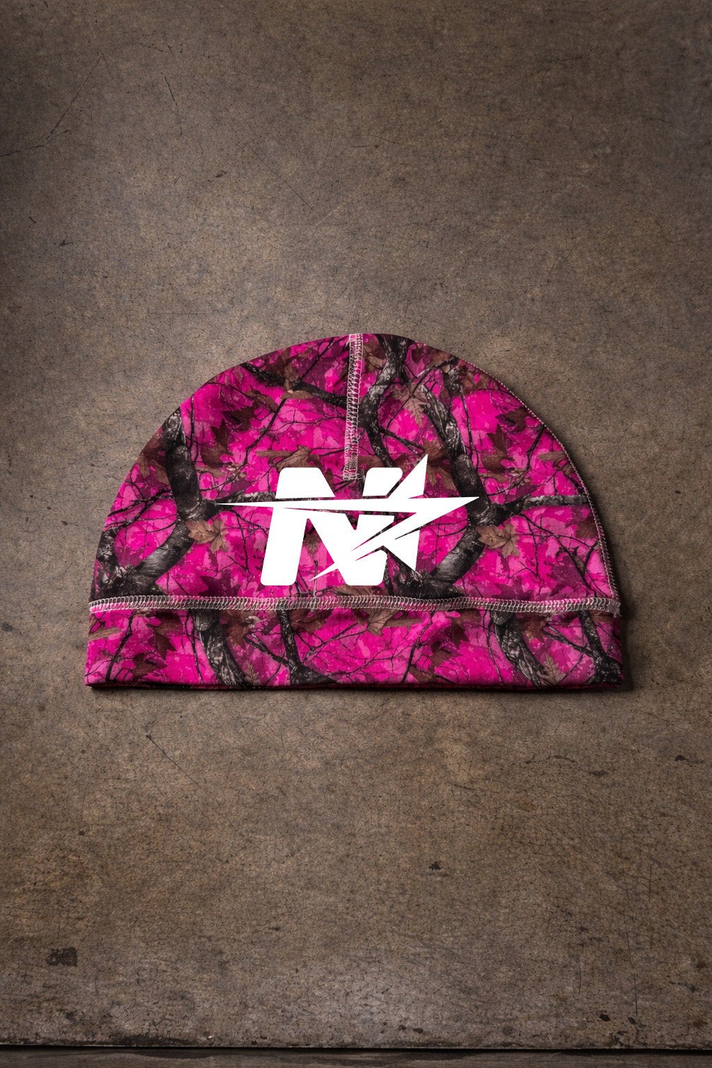 ‘pink woods’ skully cap